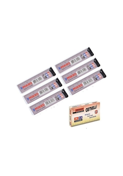 Min 0.9 MM Cetvelli Kalem Ucu 75 MM Mikro Uç 6 Adet