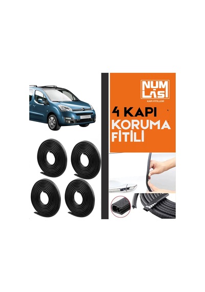 Citroen Berlingo 2008-2018 4 Kapı Koruma Fitili Siyah Renk Numlas-a Kalite-nm2264