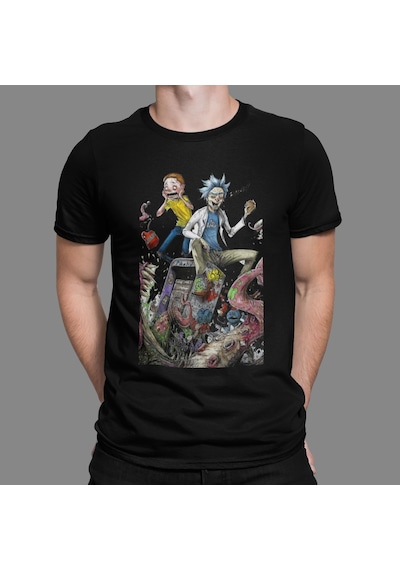 Rick And Morty Tshirt Bisiklet Yaka (551813017)