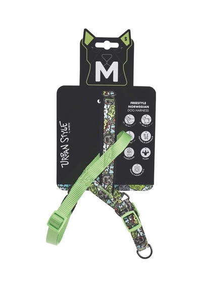 M-pets Urban Style Multicolor Norwegıan Köpek Göğüs Tasması S Çok Renkli