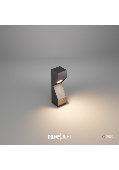 FoneLight Dualluz 35 cm LED Bahçe Set Üstü Aydınlatma Antrasit Alüminyum IP65 Peyzaj Yürüyüş Yolu Bahçe Lambası 3000K