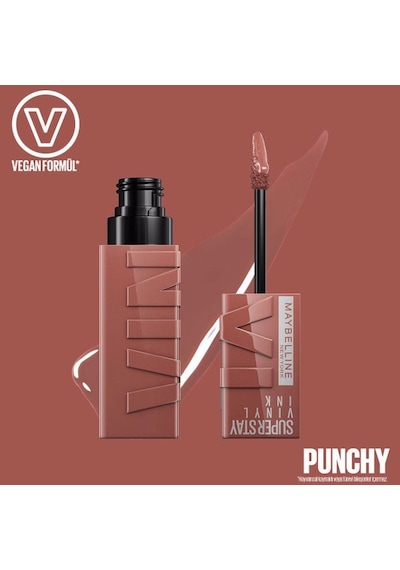 Maybelline New York Super Stay Vinyl Ink Likit Ruj 120 Punchy