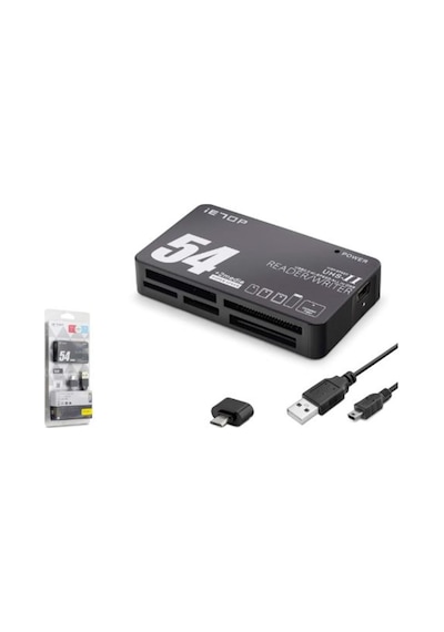 İetop Tc209 Usb Type-c All İn One Kart Okuyucu Sd Microsd Mmc Ms 480 Mbps Siyah