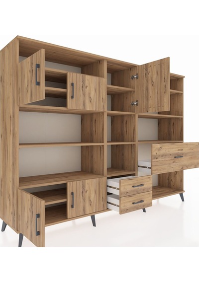 Hyperion Dolap 13 Raflı 3 Çekmeceli 5 Kapaklı 220x44x163 Çam-çam Çam-çam Hyperion Dolap 13 Raflı 3 Çekmeceli 5 Kapaklı 220x44x163 Çam-çam Çam-çam