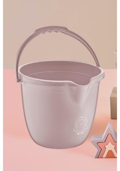 Flosoft Bebek Banyo Kovası, Saplı Oluklu Çok Amaçlı Kova 13 Litre Çok Renkli