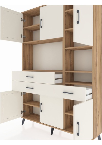 Arges Dolap 10 Raflı 3 Çekmeceli 6 Kapaklı 132x30x195 Çam-ayt... Çam Arges Dolap 10 Raflı 3 Çekmeceli 6 Kapaklı 132x30x195 Çam-ayt... Çam