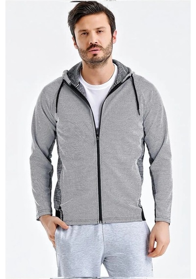 Uhlsport Sweat Poly. Kapşonlu Grey M Siyah