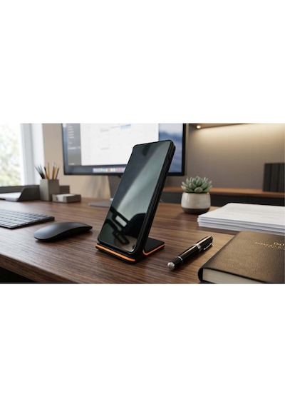 Özel Üretim Telefon Standı Telefon Tutucu Masaüstü Vb. İçin Özel Tasarım Ebat: 10,3 Cm X 6,9 Cm X 7 Cm Siyah - Turuncu Özel Üretim Telefon Standı Telefon Tutucu Masaüstü Vb. İçin Özel Tasarım Ebat: 10,3 Cm X 6,9 Cm X 7 Cm Siyah - Turuncu