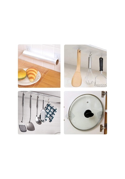 Yapışkanlı Duvar Kancaları Banyo Mutfak 24 Paket Ağır Hizmet 10 Kg Maks Çivisiz Yapışkan Askılar Paslanmaz Kancalı Yardımcı Havlu Banyo Tavan Kancaları Diğer