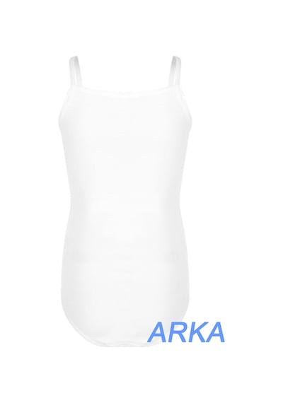Hepsine Rakip Kota Kız Çocuk İnce İp Askılı Pamuklu Likralı Çıtçıtlı Body Atlet Badi Beyaz