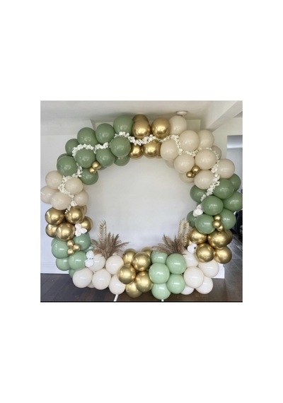Krom Gold Retro Deniz Kumu Ve Kış Yeşili Balon Zinciri 100 Adet Mix