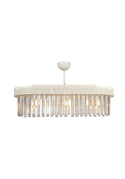 Begüsa Sitrus 3.lü Elips Lux Kristal Beyaz Avize