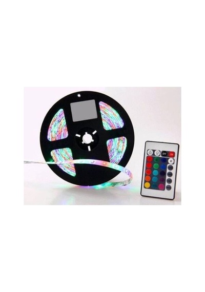 Şerit Led - Animasyonlu, Tak Çalıştır. Kumandalı, Trafolu, Yapışkan, Rgb 5 Metre Karışık