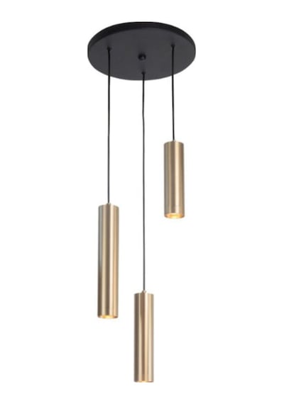 Mylights Led Avize Modern Spor Üçlü Sarkıt Avize Led 3000k Gün Işığı Salon Avize Altın - Gold