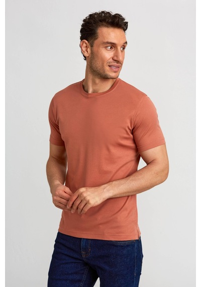 Bisse Erkek O Yaka T-shirt Yeşil Kıremıt Ts24y24104 D26 Kiremit