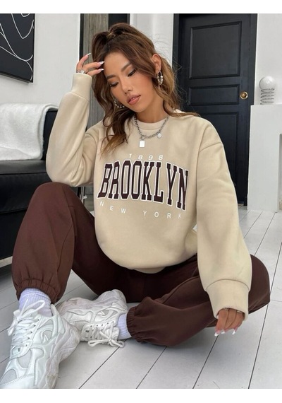 Hırsch Kadın Brooklyn Baskılı Eşofman Takımı Bejkahve
