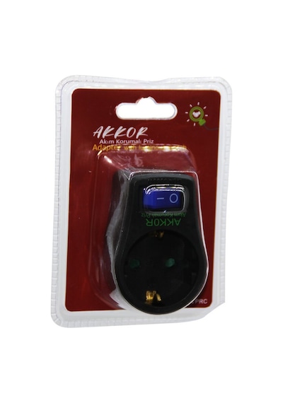 Akkor Gbk01/01a Tekli Akım Korumalı Anahtarlı Golyat Priz 16a 250v 3680w- 10'li Paket Diğer