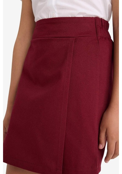 Defacto Kız Çocuk Okula Dönüş Gabardin Etek F1434a825aubr248 Bordo