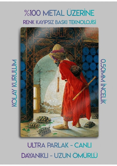 Kaplumbağa Terbiyecisi, Osman Hamdi Bey - Metal Baskı Tablo