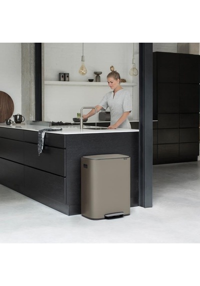 Brabantia Çöp Kutusu İki Bölmeli 30+30 Lt Bo Pedal Bin Platinium