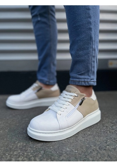 Mevese Roirraw Bağcıklı Ve Fermuarlı Süet Erkek Günlük Sneaker Ayakkabı - Beyaz Krem Krem - Beyaz Mevese Roirraw Bağcıklı Ve Fermuarlı Süet Erkek Günlük Sneaker Ayakkabı - Beyaz Krem Krem - Beyaz