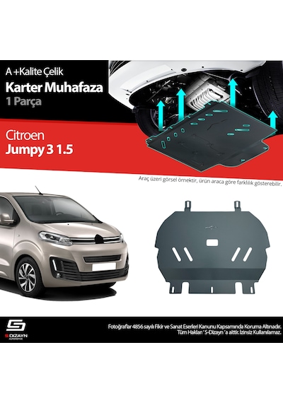 S-dizayn Citroen Jumpy 1.5 Çelik Karter Muhafaza Koruma 2016 Üzeri A+ Kalite