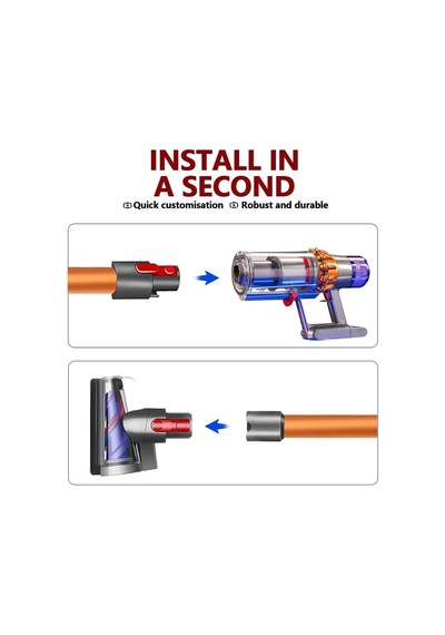 Dyson V7-v8-v10-v11-v15 Sv22 İle Uyumlu Turuncu Süpürge Borusu