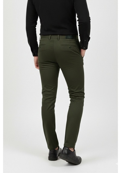 Rizzup Erkek Haki Modern Fit Likralı Kumaş Pantolon Günlük & Ofis Kullanımı 2602020