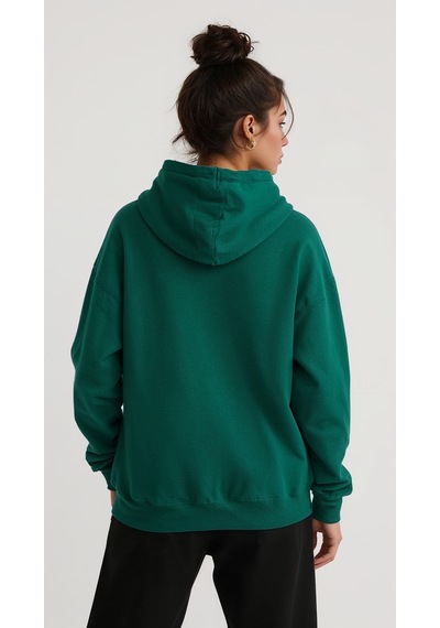 Uyguntarz Unisex But Seek First His Kingdom Baskılı Tasarım Oversize Sweatshirt Yeşil