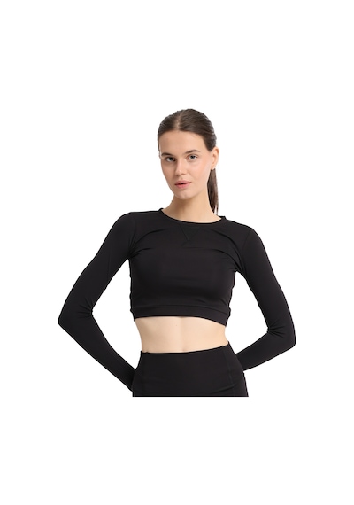 Sportive Mahave Cropped Top Kadın Siyah Antrenman T-shirt 25kk1045-syh 1776166 SIYAH
