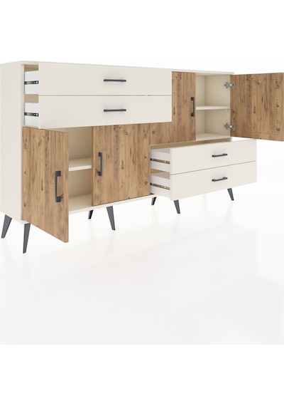 Arges Konsol 3 Raflı 4 Çekmeceli 4 Kapaklı 176x30x99 Aytaşı-çam/aytaşı Atlas Çam/aytası - Aytası Arges Konsol 3 Raflı 4 Çekmeceli 4 Kapaklı 176x30x99 Aytaşı-çam/aytaşı Atlas Çam/aytası - Aytası