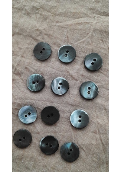 Doğal Hakiki İnci Midye Kabugu Düğme Altan Dikme 10 Mm 12 Adet