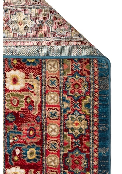 Kybele Kyb 05 Navy Red Xw Sıcak Renk Tonlu Otantik Makine Halısı Lacivert - Kırmızı