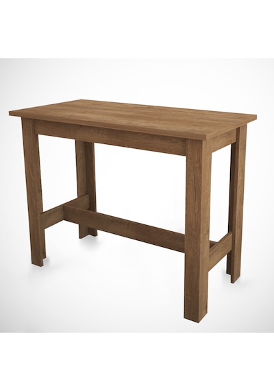 Pasific Home Barra Bar Masası Yüksek Yemek Masası, Koyu Meşe, 120x60