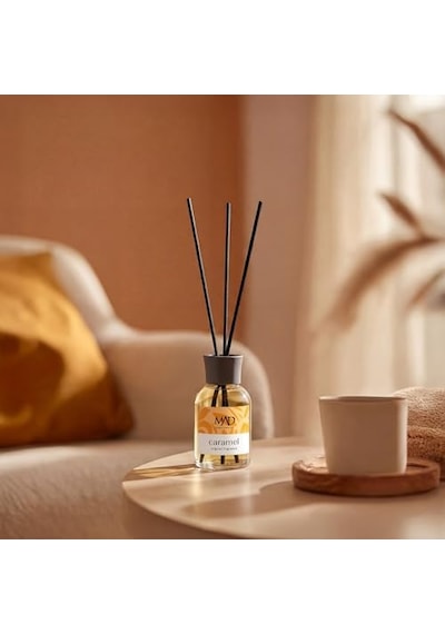 Mad Caramel Ortam Kokusu Karamel, Tarçın Ve Vanilya İle Tatlı, Baharatlı Ve Sıcak-bambu Çubuklu 50 Ml 50 x 22