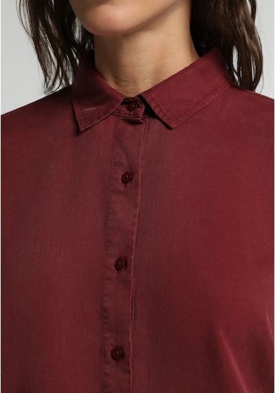 Colin's Colins Boyfriend Fit Shirt Neck Düz Kadın Bordo Uzun Kol Gömlek Cl1082412 Q1.v2 Brd