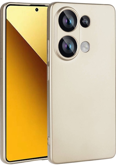 Kilifone - Xiaomi Uyumlu Poco M6 Pro 4g - Kılıf Mat Renkli Esnek Premier Silikon Kapak - Gold