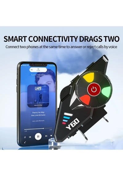 Y60 Motosiklet Kask Bluetooth Kulaklık Kablosuz Su Geçirmez Handsfree Çağrı Y60