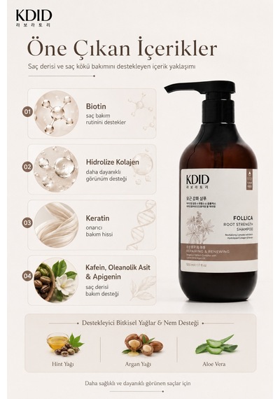 Kdid Follıca-root Strenght 500ml Saç Dökülmesi Şampuan