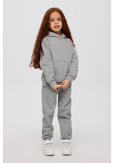 Panço Kız Çocuk Kapüşonlu Gri Sweatshirt
