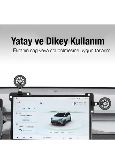 Polham Tesla Model Y, S, X, 3 İle Uyumlu Magsafeli Telefon Tutucu, Notebook Ekranı İçin Telefon Tutucu