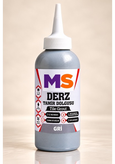 Gri Renk Hazır Derz Arası Tamir Dolgusu 220 Gr Fayans Seramik Mermer Yenileyici Yenileme Dolgu