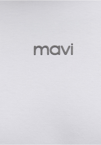 Mavi - Mavi Logo Baskılı Beyaz Tişört 1612829-89201 Beyaz