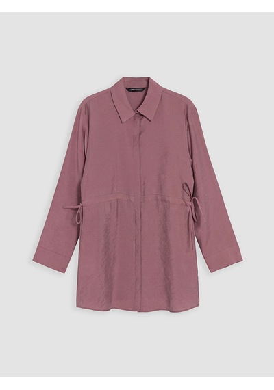 Lcw Modest Bordo Modal Karışımlı Kadın Gömlek Tunik