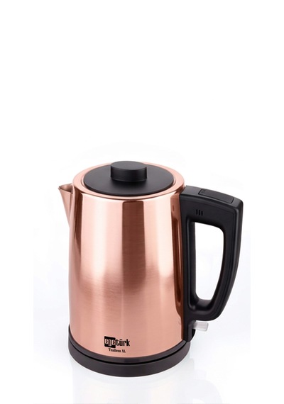 Teadem Xl Elektrikli Çay Makinesi Çaycı 2000w 1.7l Kettle 1.4l Xl Demlik 304 Paslanmaz Çelik Rose Gold