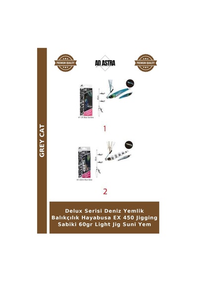 Delux Serisi Deniz Yemlik Balıkçılık Hayabusa Ex 450 Jigging Sabiki 60gr Light Jig Suni Yem