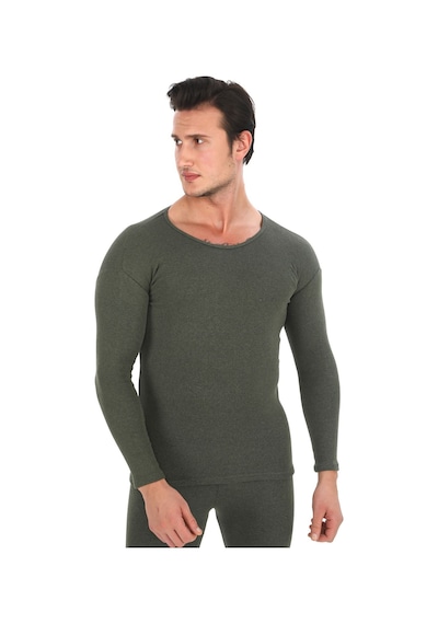 Sauna Suit Unisex Termal Içlik, Kışlık Sıcak Tutan Pamuklu Yakmayan, Termal Takım, Termal Fanila Iclik Haki