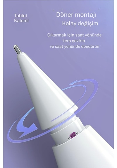 Stylus Kalem Ucu 6 Lı Set Apple Pencil Ve Fuchsia Kalem Uyumlu Yeni Nesil Uç