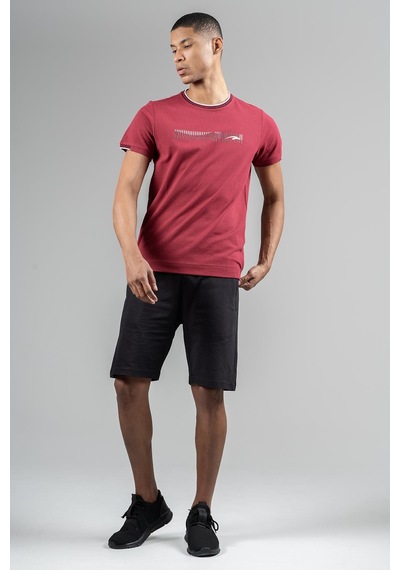 Maraton Regular Erkek Bisiklet Yaka Bordo- T-shirt Bordo-