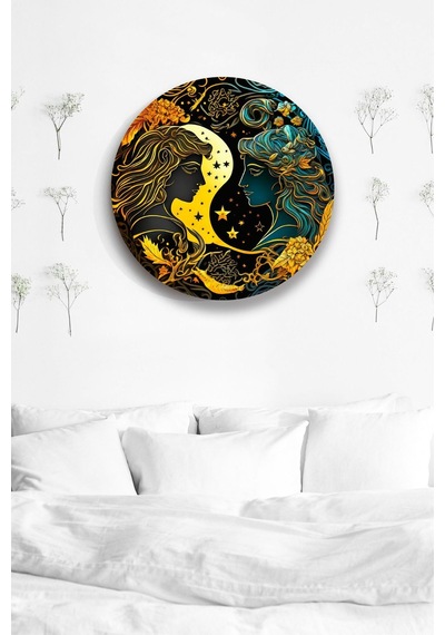 İkizler Burcu Astroloji Tablo, Burçlar, Semboller Ahşap Tablo Modeli, Ev, Ofis, Şık Duvar Dekoru